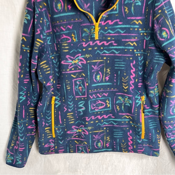 Chubbies Men Large Sweater The Chilly Vibe Quarter Zip Fleece Pullover Jacket L - Picture 3 of 16
